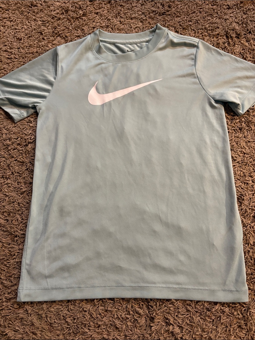 Nike Light Blue Short Sleeve Tee with White Swoosh